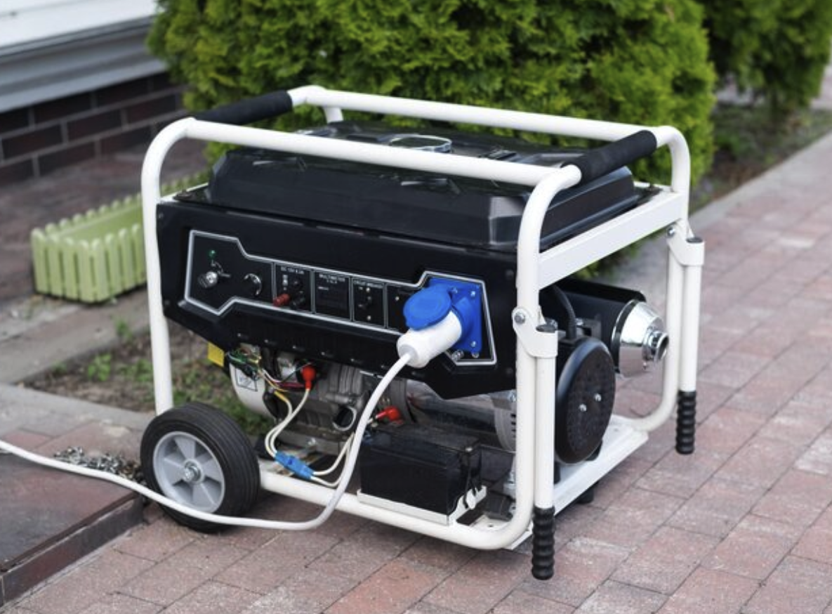 Towable event generator staged for a Dallas Fort Worth outdoor setup with power distribution