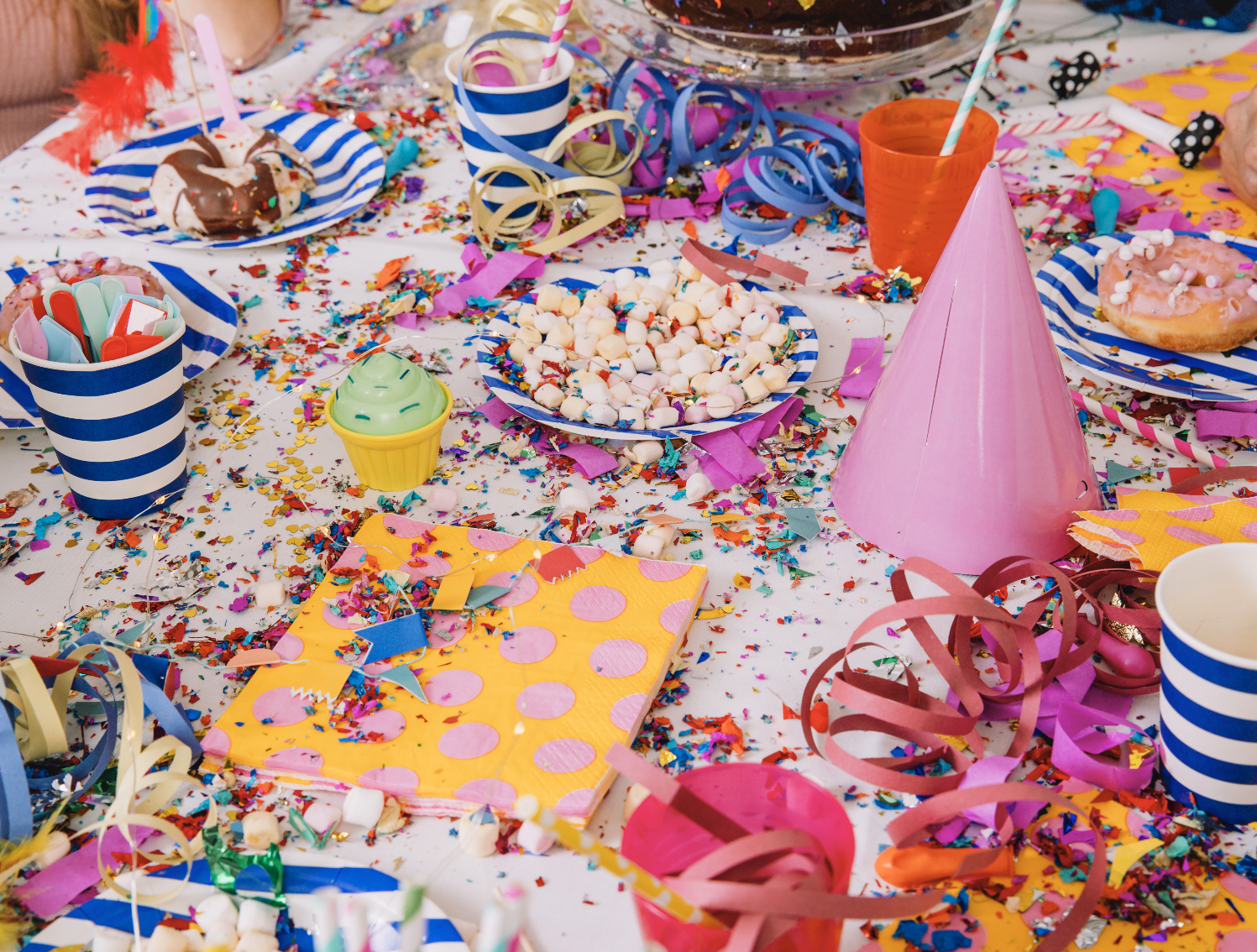 Kid table and chair rental setup at a Dallas Fort Worth birthday party