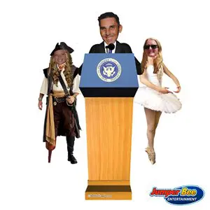 Bobble Noggins interactive video booth rental at a DFW event