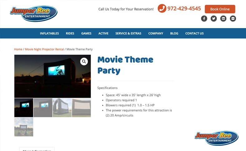 Movie Theme Party Rental
