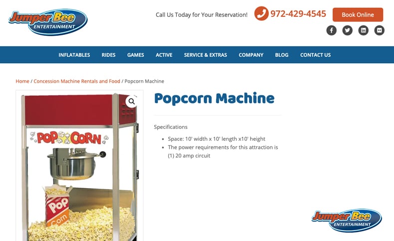 Popcorn Machine Rental