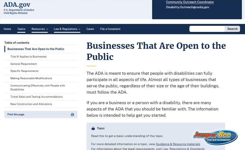 Federal ADA Laws and Your Temporary Rink